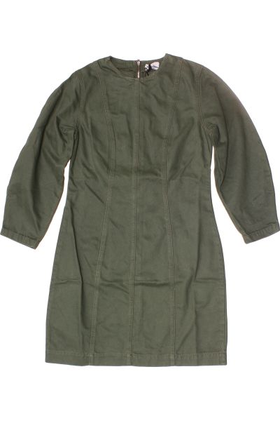 Zelené Džínové Šaty s Dlouhým Rukávem NA-KD Vel. 36 | Outlet