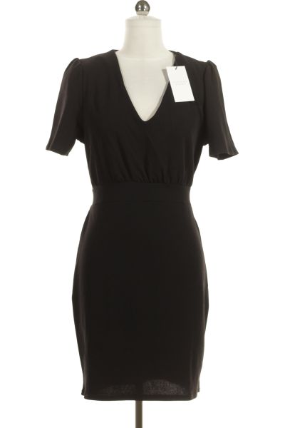 Černé Společenské šaty S Krátkým Rukávem Sisters-Point Vel. XL