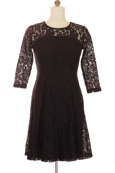 černé Společenské šaty S Krátkým Rukávem Dorothy Perkins Vel.  38