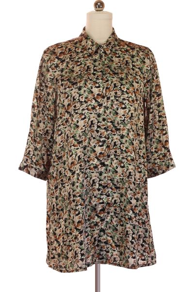 Barevné Letní šaty S Krátkým Rukávem Vel. 38