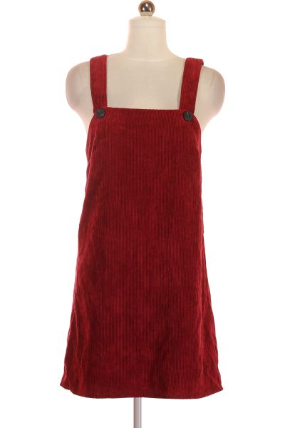 červené Šaty Bez Rukávů Pletené Fashion Union Vel.  36