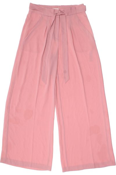 Růžové Dámské Kalhoty S Vysokým Sedem Miss Selfrdige Vel.  40