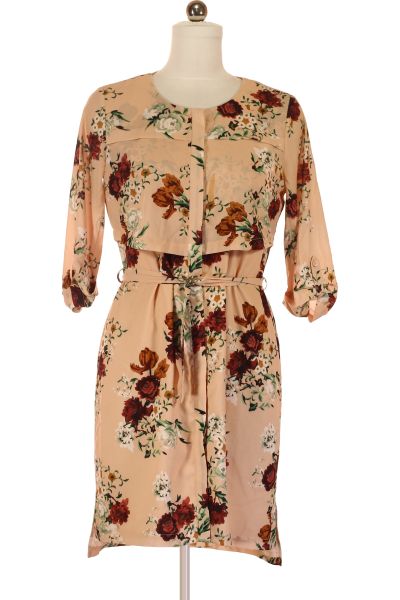 Barevné Letní šaty s Krátkým Rukávem Vel. 38 | Second Hand