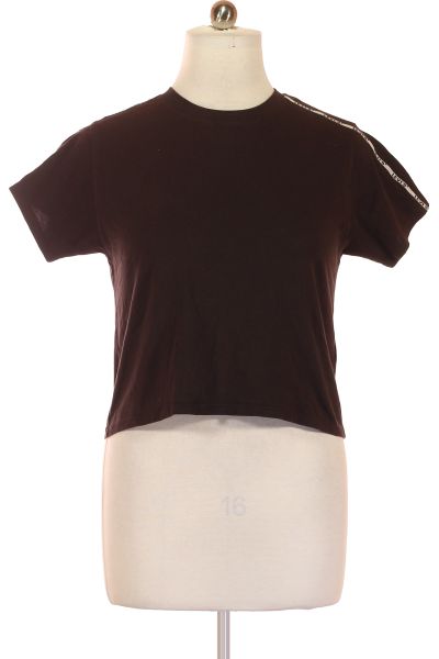 černé Jednoduché Dámské Tričko S Krátkým Rukávem Vel. XS