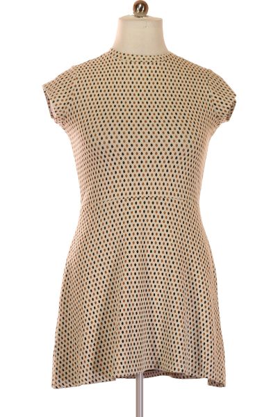 Barevné šaty s Krátkým Rukávem Pletené Gina Vel. 40 | Second Hand
