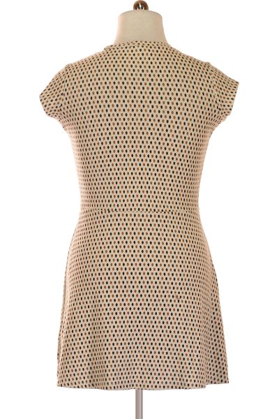 Barevné šaty s Krátkým Rukávem Pletené Gina Vel. 40 | Second Hand