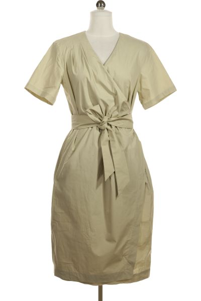 Béžové Letní šaty S Krátkým Rukávem Max Mara