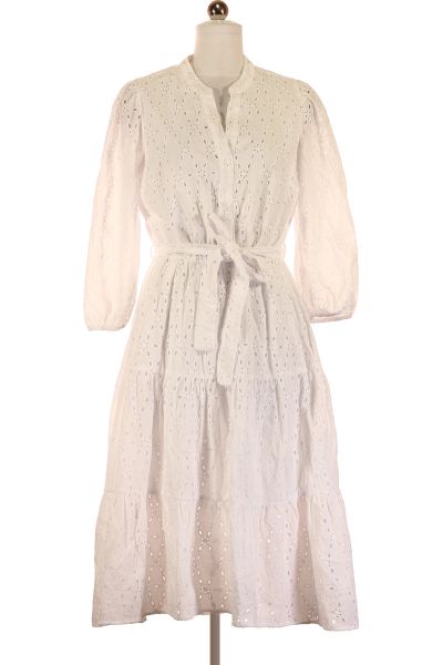 Bílé Letní šaty S Krátkým Rukávem Reserved Vel.  38