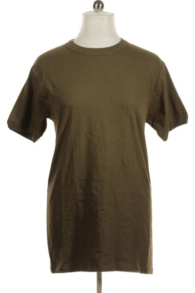 Zelené Jednoduché Pánské Tričko S Krátkým Rukávem