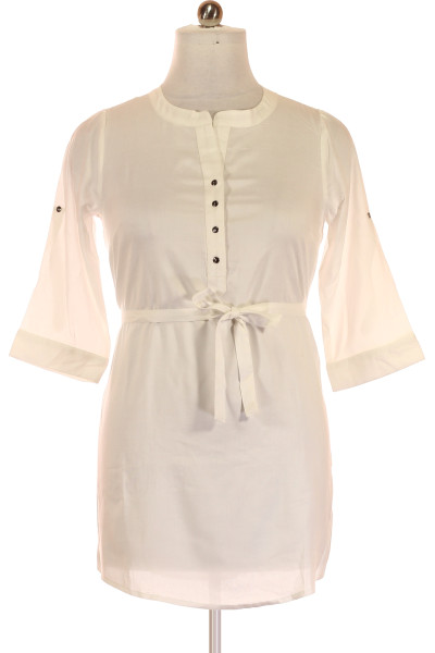 Bílé Letní šaty S Krátkým Rukávem Mama Licious Vel. L
