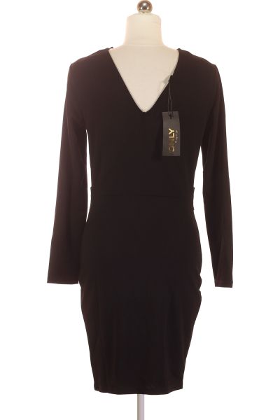Černé Pouzdrové šaty Šaty s Dlouhým Rukávem
