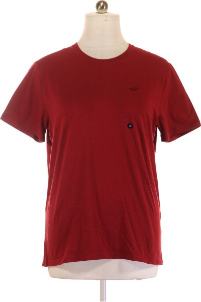 Červené Jednoduché Pánské Tričko S Krátkým Rukávem Vel.  XL