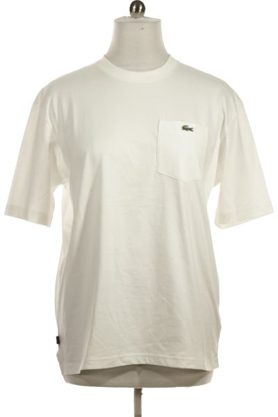 Bílé Jednoduché Pánské Tričko S Krátkým Rukávem Vel. L