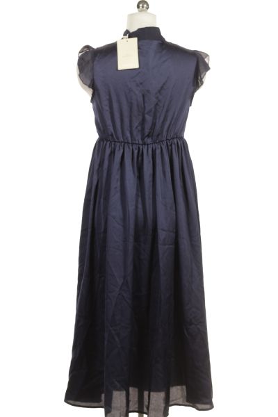 Modré Společenské šaty s Krátkým Rukávem Mama Licious Vel. XS | Outlet