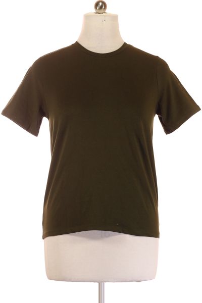 Zelené Jednoduché Dámské Tričko S Krátkým Rukávem Vel. XL