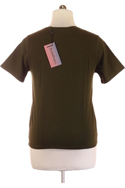 Zelené Jednoduché Dámské Tričko s Krátkým Rukávem Vel. XL | Outlet