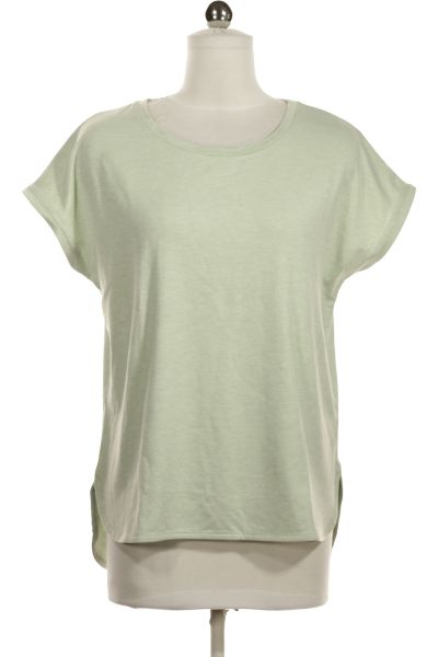 Zelené Jednoduché Dámské Tričko s Krátkým Rukávem Vel. S | Outlet