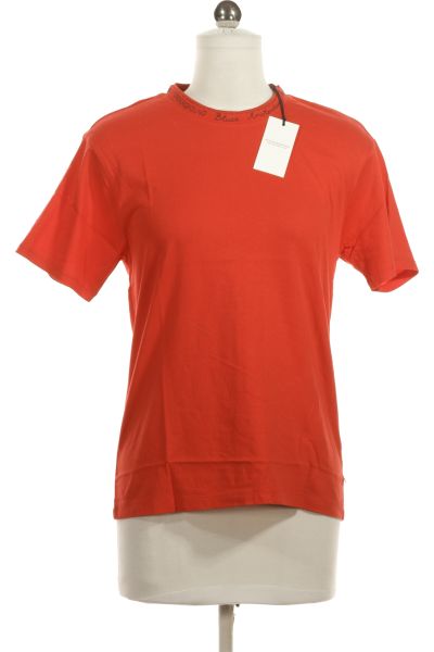 Červené Jednoduché Dámské Tričko S Krátkým Rukávem Vel. S