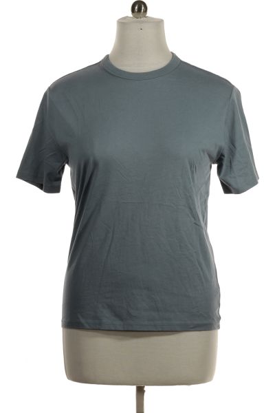 Modré Jednoduché Pánské Tričko S Krátkým Rukávem Vel. M