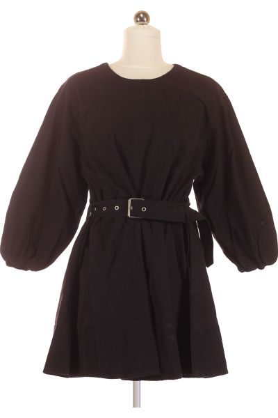 Černé Letní šaty S Krátkým Rukávem Vel. 34
