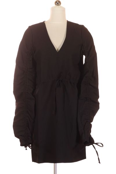 Černé Pouzdrové šaty Šaty S Dlouhým Rukávem Vel. 34
