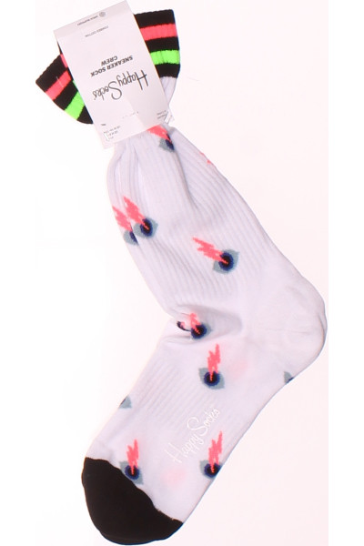 Bílé  Ponožky Happy Socks Vel. 41/46 Outlet