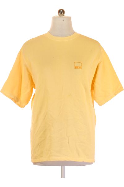 Žluté Jednoduché Pánské Tričko S Krátkým Rukávem Vel. XXL