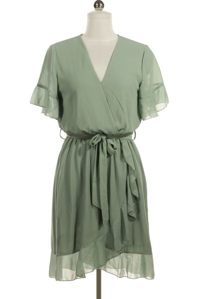 Zelené Společenské šaty S Krátkým Rukávem Sisters-Point Vel. S