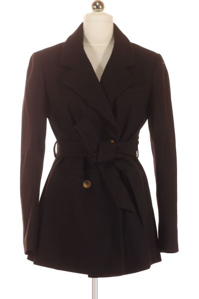 Černý Krátký Dámský Kabátek Miss Selfrdige Vel.  36
