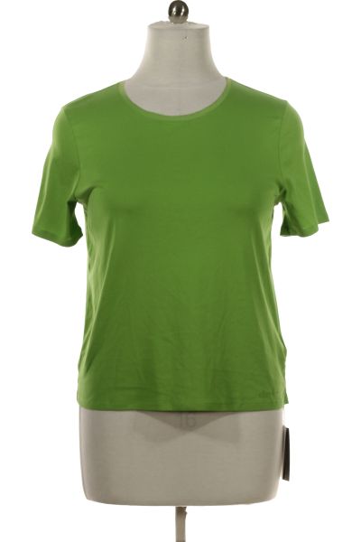 Zelené Jednoduché Dámské Tričko S Krátkým Rukávem Vel. 40