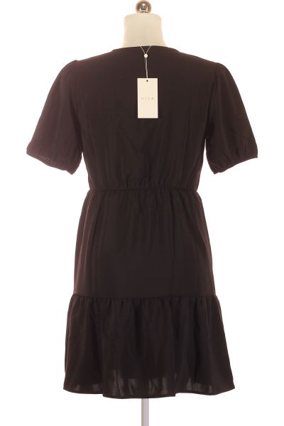 Černé Polyesterové Letní šaty s Krátkým Rukávem VILA