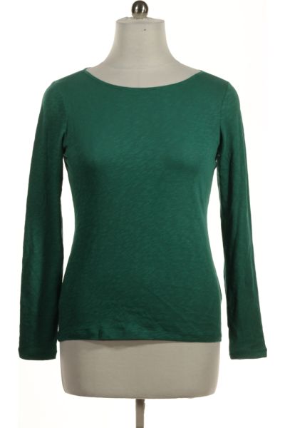 Zelené Jednoduché Dámské Tričko S Dlouhým Rukávem Vel. L