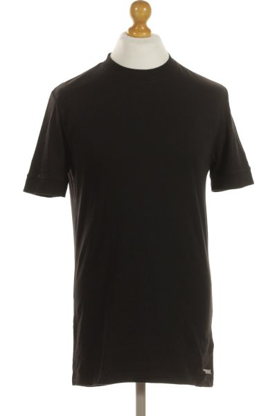 Černé Jednoduché Dámské Tričko S Krátkým Rukávem