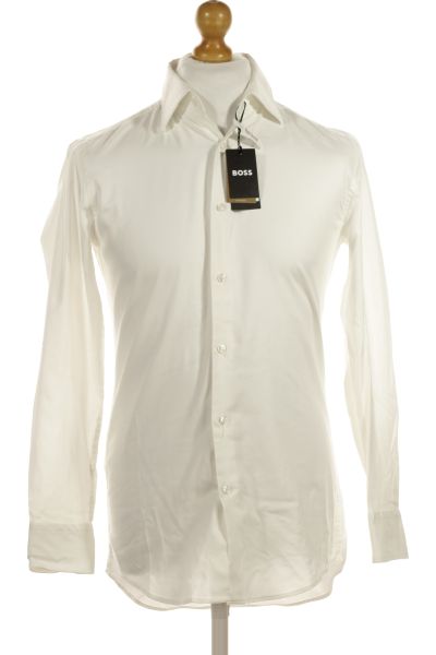 Bílá Pánská Jednobarevná Košile Vel. 38 Outlet