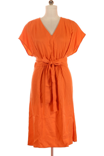 Oranžové Letní šaty S Krátkým Rukávem Caractere