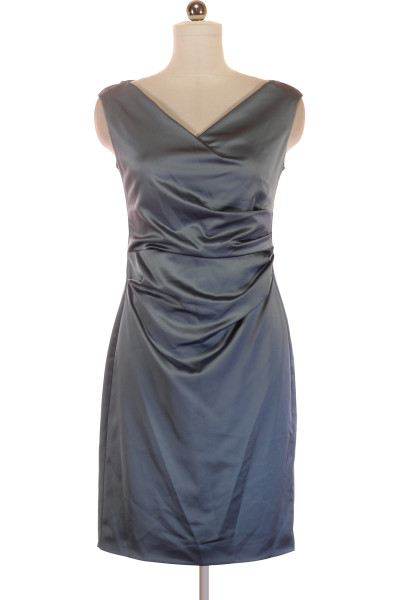Modré Pouzdrové šaty Šaty Bez Rukávů Vel. 42