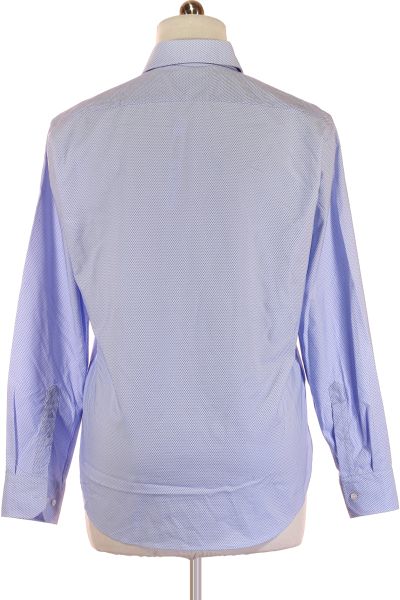 Modrá Vzorovaná Pánská Košile s Dlouhým Rukávem Vel. L