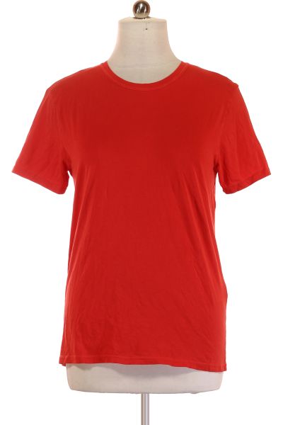 Červené Jednoduché Pánské Tričko S Krátkým Rukávem Vel. XL