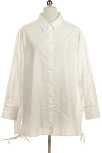 Bílá Společenská Košile S Dlouhým Rukávem Vel. 34
