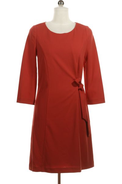 Červené Společenské šaty S Krátkým Rukávem Vel. 34