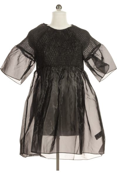 Černé Společenské šaty S Krátkým Rukávem NA-KD Vel. 34