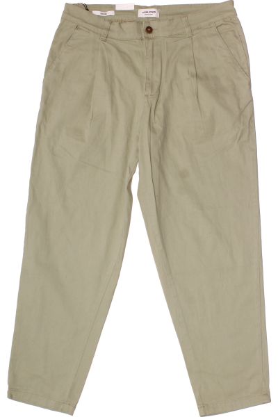 Zelené Pánské Chino Kalhoty JACK & JONES Vel. 32/34 | Outlet