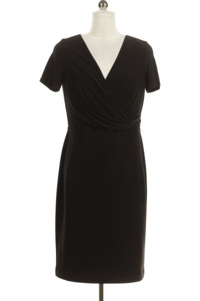 Černé Společenské šaty S Krátkým Rukávem Ralph Lauren
