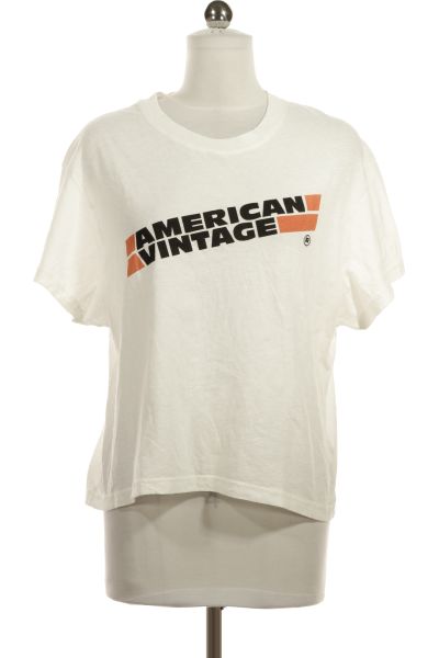 Bílé Dámské Tričko S Potiskem American Vintage Vel. S