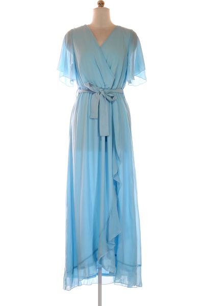 Modré Společenské šaty S Krátkým Rukávem Sisters-Point Vel. L