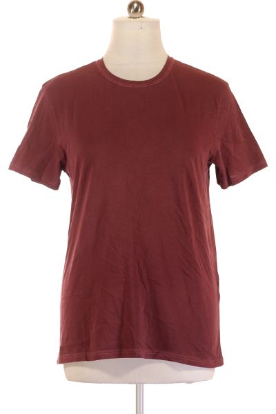 Červené Jednoduché Pánské Tričko s Krátkým Rukávem Vel. XL | Outlet