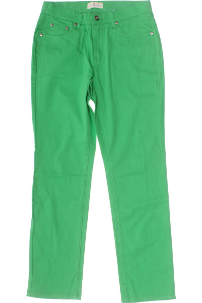 Zelené Dámské Rovné Kalhoty PFEFFINGER Outlet