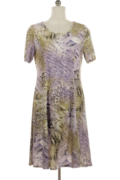 Barevné Polyesterové Letní šaty S Krátkým Rukávem 