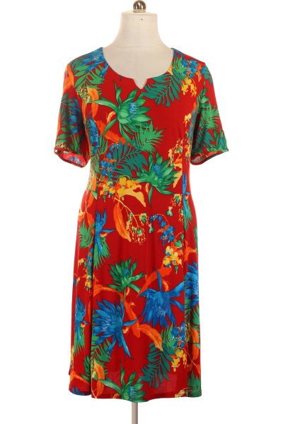 Barevné Letní šaty S Krátkým Rukávem Outlet Vel.  52
