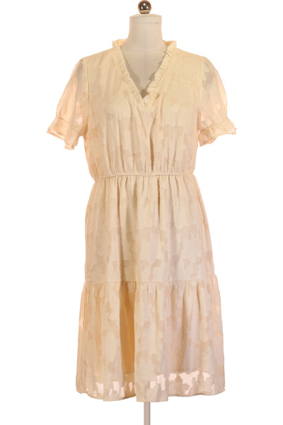 Béžové Letní šaty S Krátkým Rukávem Outlet
